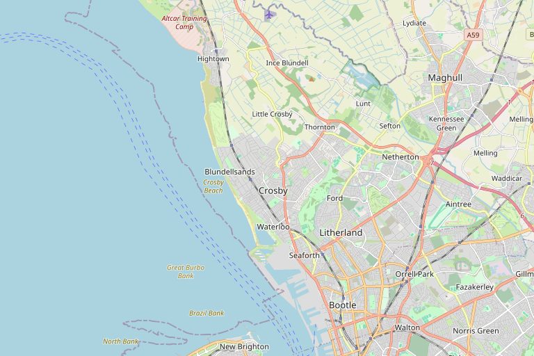 Map of Bootle and the surrounding area