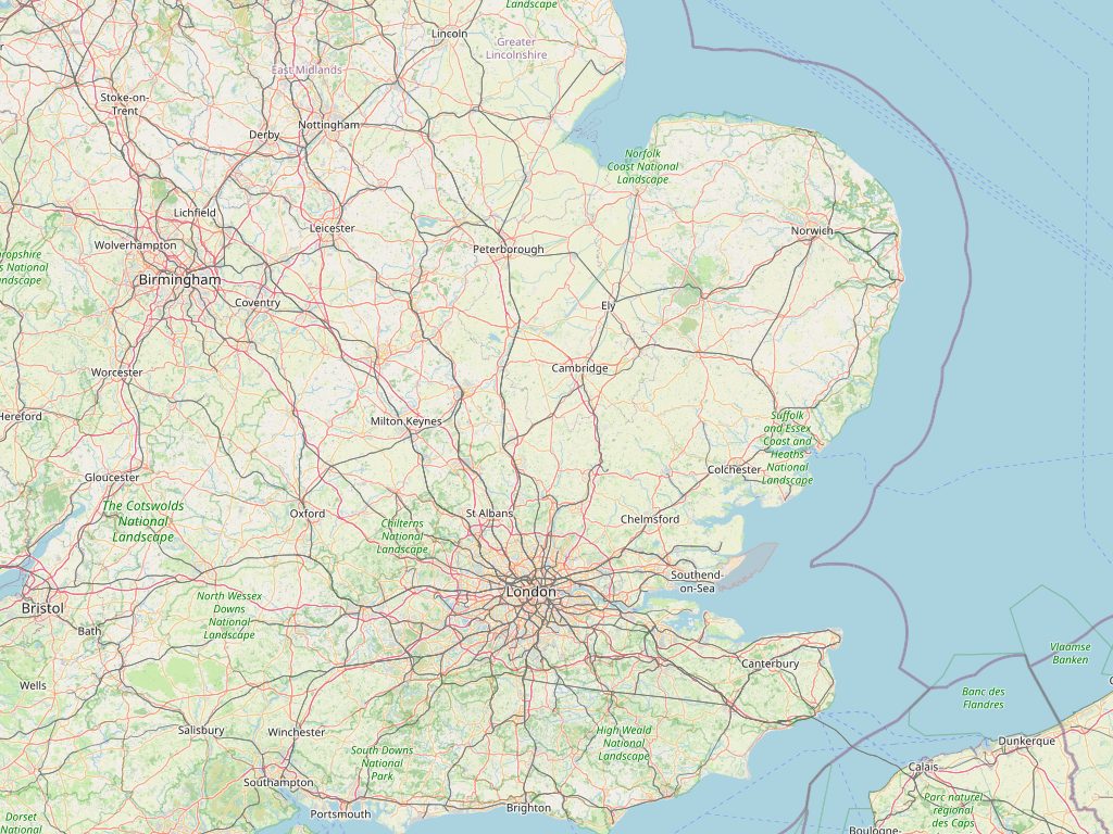 Map of East of England showing the towns we cover