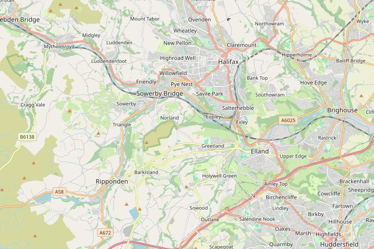 Map of Halifax and the surrounding area