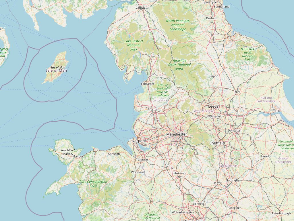 Map of North West showing the towns we cover