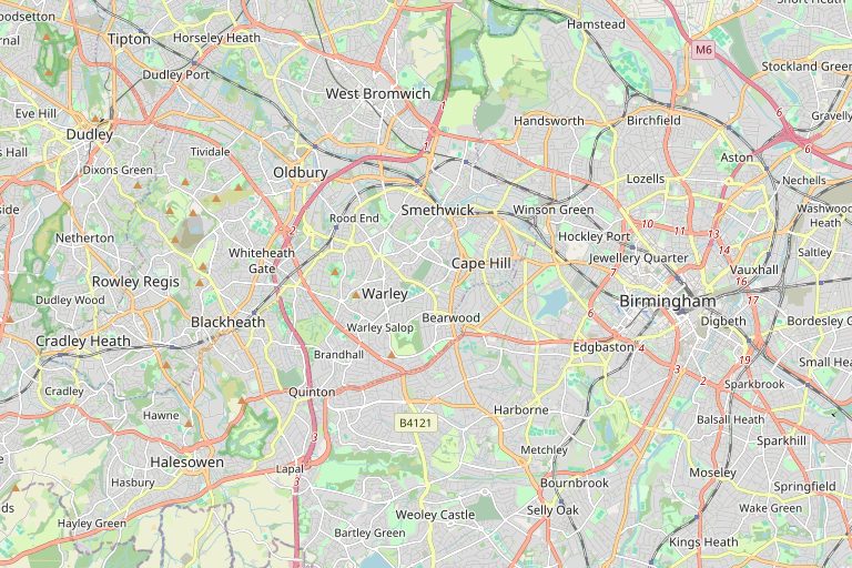 Map of Smethwick and the surrounding area